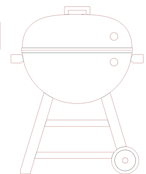 BBQ ACRYLIC SEWING CRAFT TEMPLATE