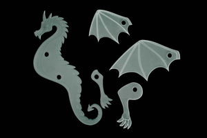 ACRYLIC DRAGON SEWING/CRAFT TEMPLATE
