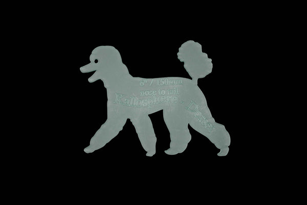 A STANDARD POODLE ACRYLIC SEWING/CRAFT TEMPLATE