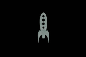 A RETRO ROCKET ACRYLIC SEWING/CRAFT TEMPLATE
