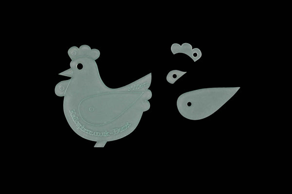 CHICKEN ACRYLIC SEWING/CRAFT TEMPLATE