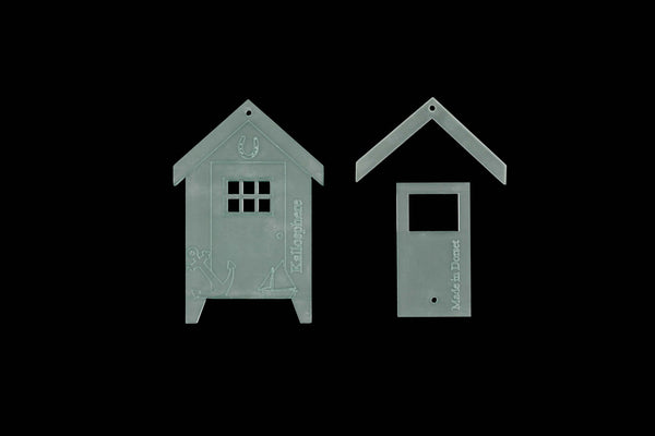 MINI BEACH HUT TEMPLATE WITH SEPARATE ROOF AND DOOR