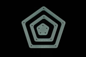 A PENTAGON  ACRYLIC SEWING/CRAFT TEMPLATE