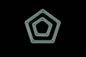 A PENTAGON  ACRYLIC SEWING/CRAFT TEMPLATE