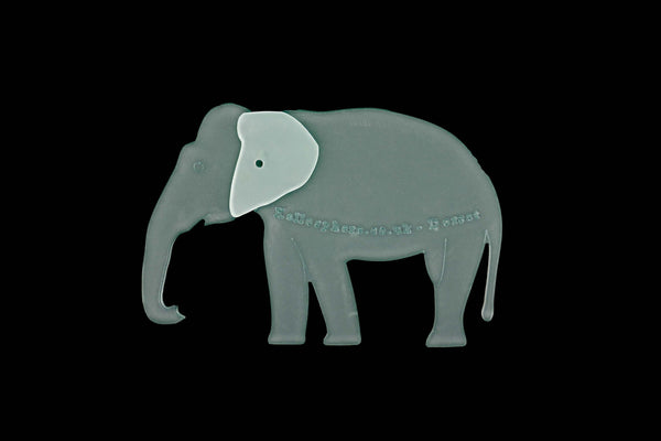 A REALISTIC ELEPHANT ACRYLIC SEWING/CRAFT TEMPLATE from 3"