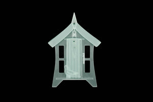 CURVED BEACH HUT ON STILTS ACRYLIC SEWING CRAFT STENCIL
