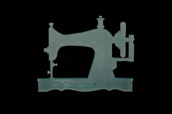 A BEAUTIFUL SEWING MACHINE ACRYLIC CRAFT TEMPLATE from 3"
