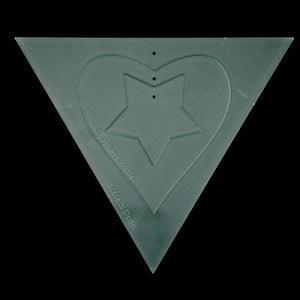 A BUNTING TRIANGLE, HEART AND STAR APPLIQUE CRAFT TEMPLATE