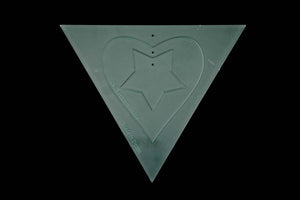 A BUNTING TRIANGLE, HEART AND STAR APPLIQUE CRAFT TEMPLATE