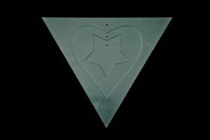 A BUNTING TRIANGLE, HEART AND STAR APPLIQUE CRAFT TEMPLATE