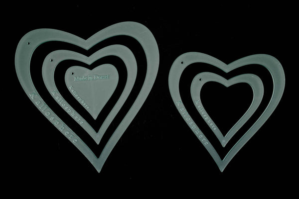 ACRYLIC APPLIQUÉ HEART SEWING CRAFT TEMPLATES