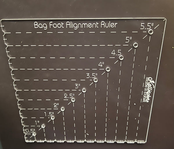 ACRYLIC BAG FOOT PLACEMENT TEMPLATE UP TO 5.5"