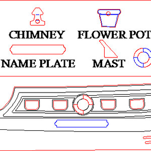 A BARGE ACRYLIC TEMPLATE FOR APPLIQUÉ, SEWING, QUILTING, PAPERCRAFT from 3"