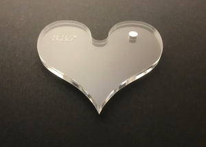 SET OF THREE HEART ACRYLIC MACHINE QUILTING TEMPLATES 4MM OR 6MM THICK