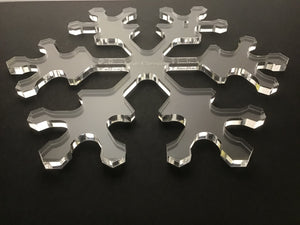 A SNOWFLAKE ACRYLIC MACHINE QUILTING TEMPLATE 4MM OR 6MM THICK