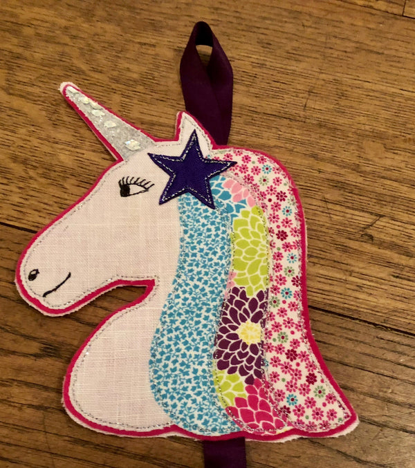 UNICORN HEAD WITH SEPARATE STAR AND MANE SEWING/CRAFT TEMPLATE