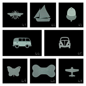 Selection of 5 mini acrylic sewing /applique / quilting / craft templates