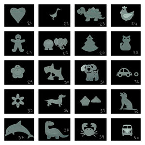 Selection of 5 mini acrylic sewing /applique / quilting / craft templates