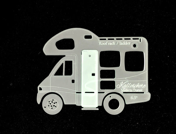 A FUN MOTORHOME ACRYLIC SEWING/CRAFT TEMPLATE