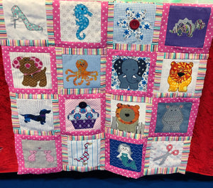 A SET OF SEVEN ACRYLIC QUILTING SQUARE TEMPLATES - inches