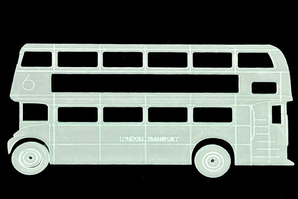 A LONDON BUS ACRYLIC CRAFT SEWING TEMPLATE - from 4"