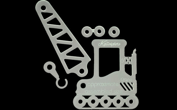 AN ACRYLIC CRANE CONSTRUCTION SEWING/CRAFT TEMPLATE FROM 4"