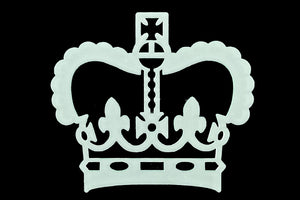 AN ORNATE CROWN ACRYLIC CRAFT SEWING TEMPLATE - complex from 3"