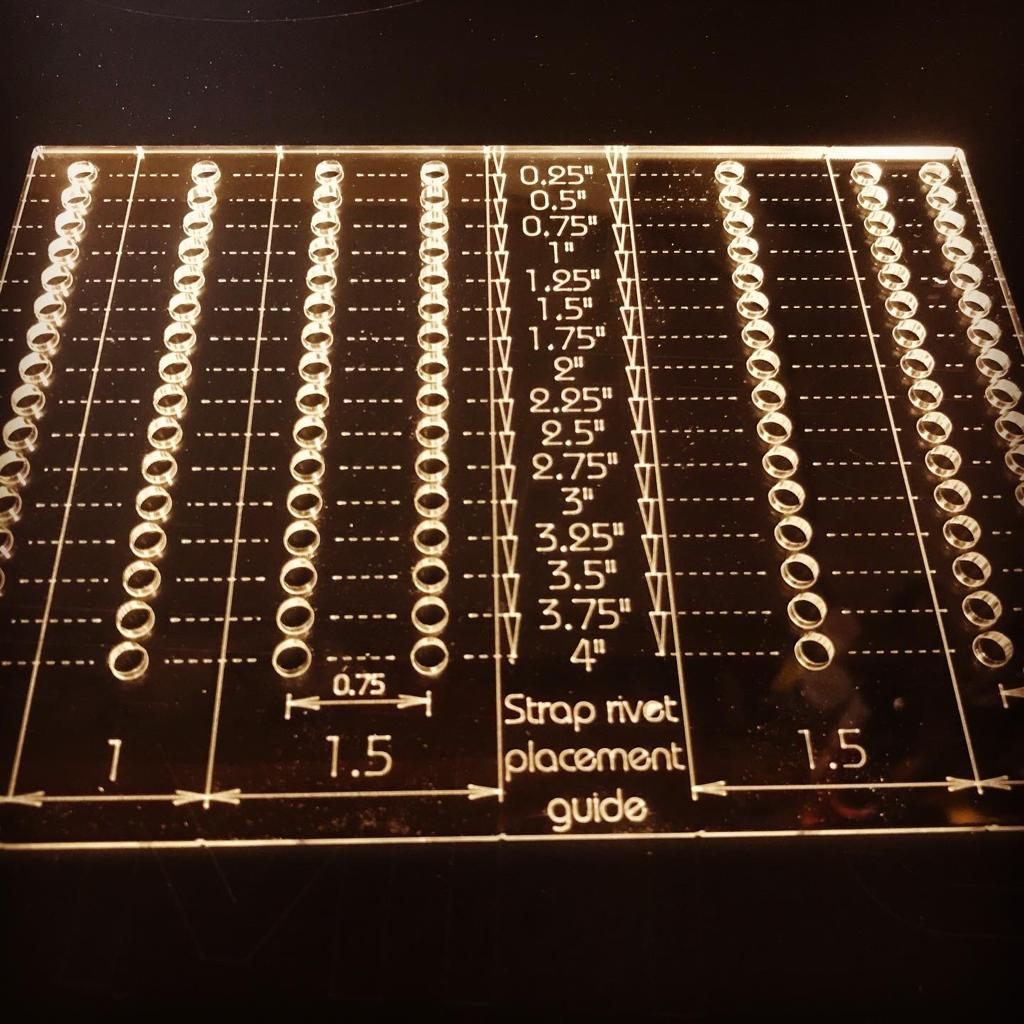 ACRYLIC RIVET PLACEMENT TEMPLATE UP TO 4