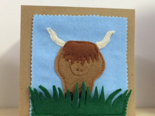 A HIGHLAND COW ACRYLIC SEWING/CRAFT TEMPLATE from 6cm
