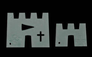 A SAND CASTLE ACRYLIC SEWING/CRAFT TEMPLATE