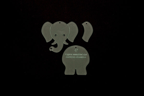 A FUN ELEPHANT SEWING/CRAFT TEMPLATE FROM 6cm