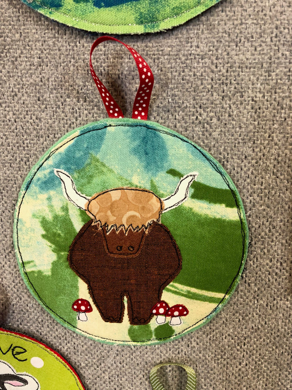 A HIGHLAND COW ACRYLIC SEWING/CRAFT TEMPLATE from 6cm