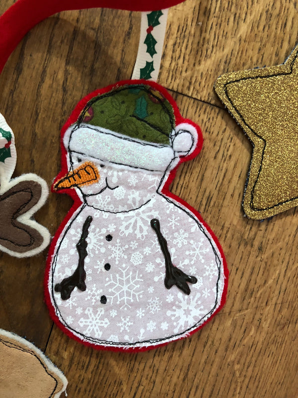 A JOLLY SNOWMAN ACRYLIC SEWING/CRAFT TEMPLATE