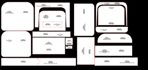 Kedemoth bag by Country Cow Designs acrylic templates only - full size or on the fold