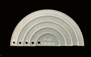 A RAINBOW ACRYLIC TEMPLATE FOR APPLIQUÉ, SEWING, QUILTING, PAPERCRAFT from 3"