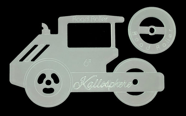 AN ACRYLIC ROAD ROLLER CONSTRUCTION SEWING/CRAFT TEMPLATE FROM 4"