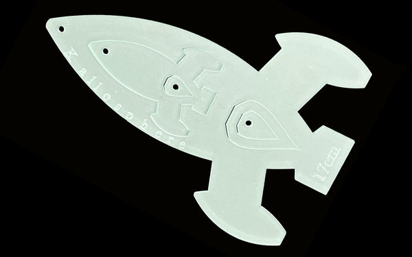 ACRYLIC ROCKET SEWING/CRAFT TEMPLATE