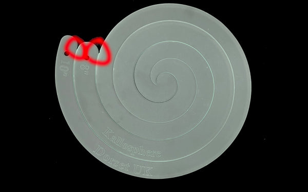 SECONDS -  10" SPIRAL ACRYLIC SEWING/CRAFT TEMPLATE - QUILTING - SECONDS