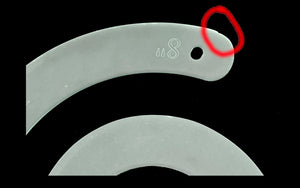 SECONDS -  10" SPIRAL ACRYLIC SEWING/CRAFT TEMPLATE - QUILTING - SECONDS